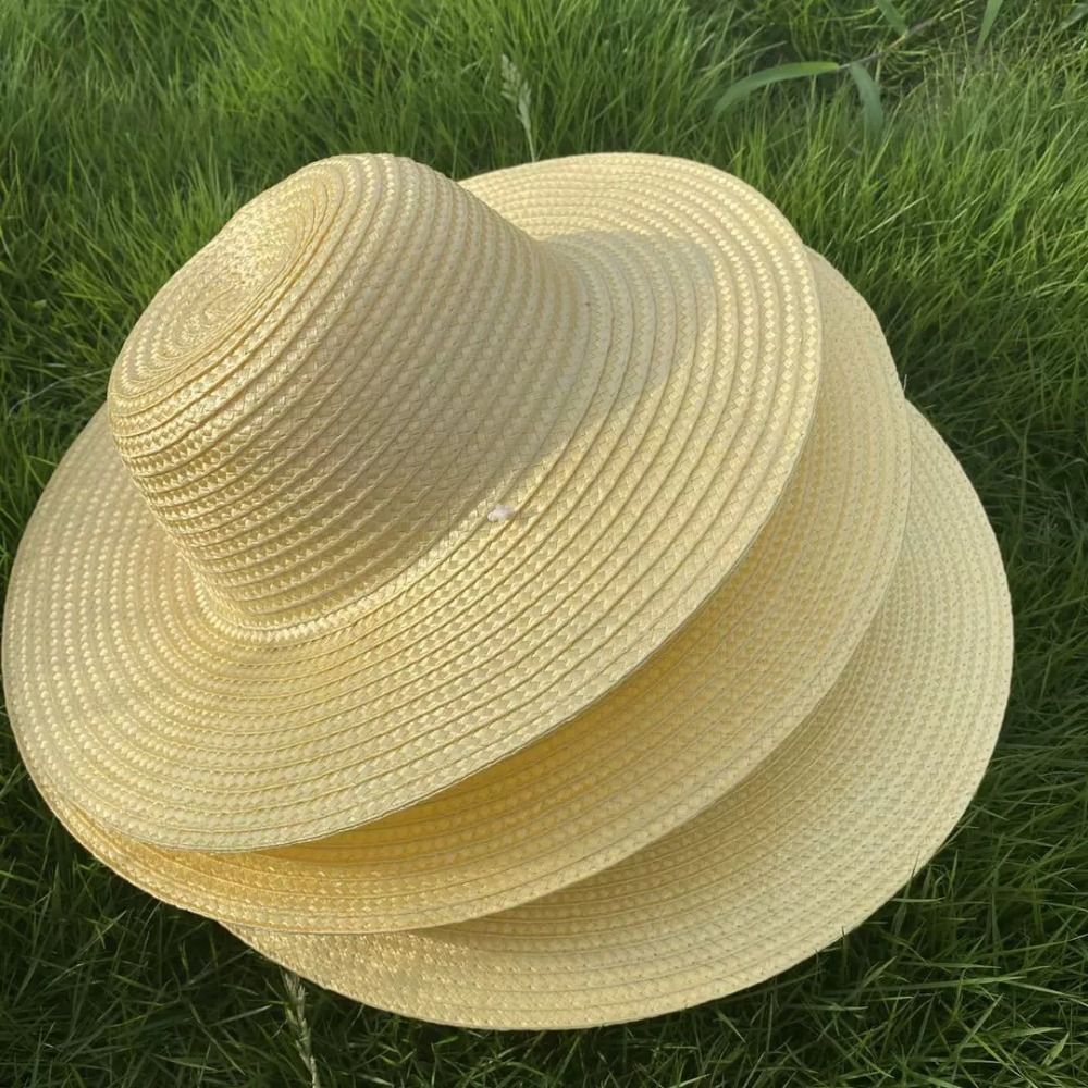 夏用つば広麦わら帽子 風よけロープ付き UVカット ビーチ/ - Bucket Hat Straw のレビューと価格