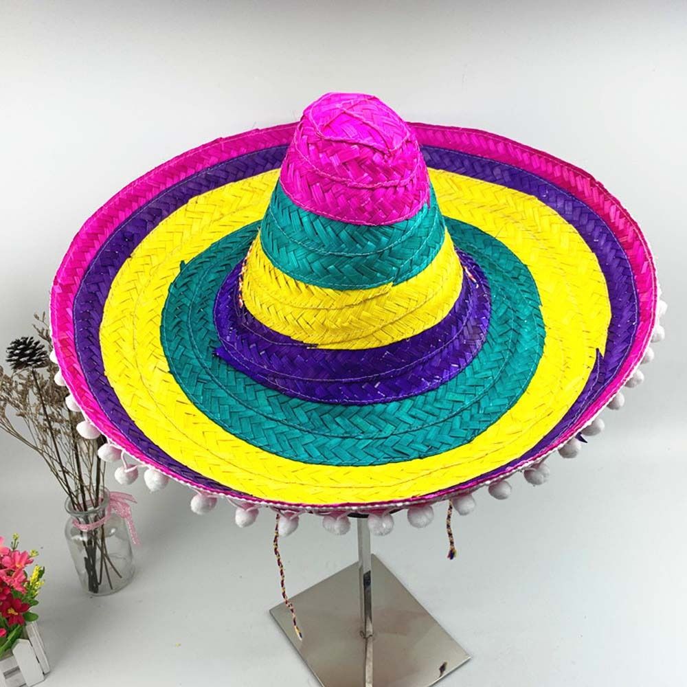 つばの広いメキシコ風パーティーハット、天然素材の麦わら帽子、 - Bucket Hat Straw のレビューと価格