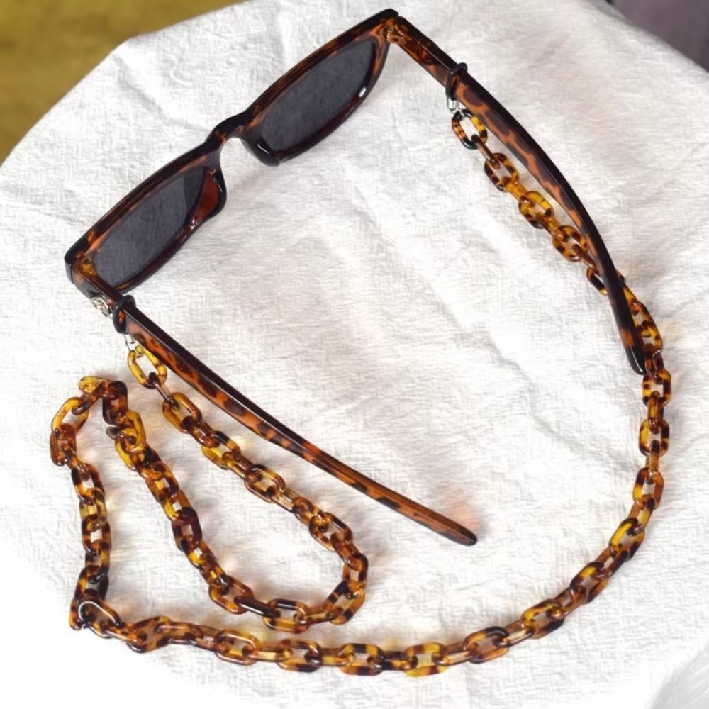 滑り止めヒョウ柄アクリルメガネチェーン紛失防止装飾サングラス - Sunglass Retainer Cord のレビューと価格